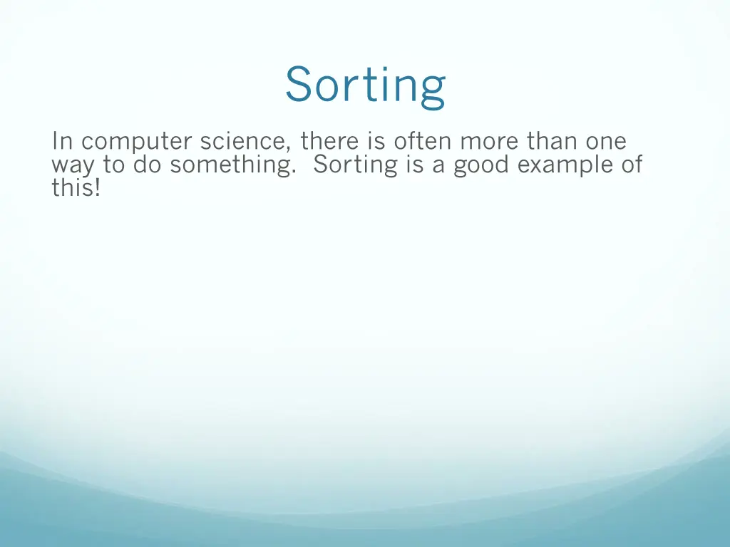 sorting 1
