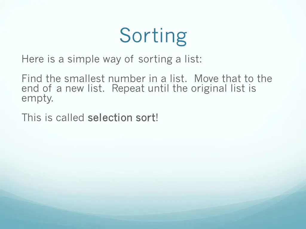 sorting 2