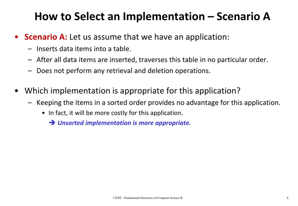 how to select an implementation scenario a