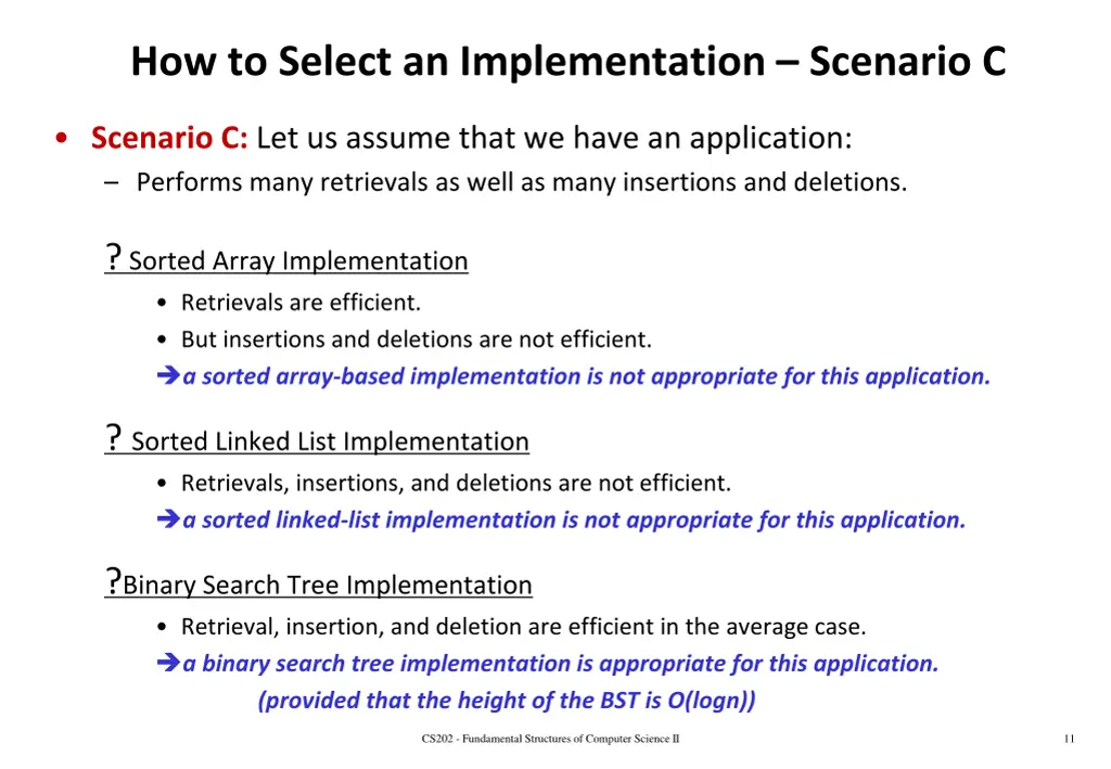 how to select an implementation scenario c