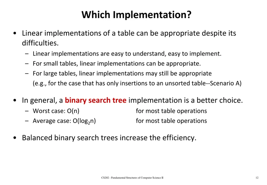 which implementation 1