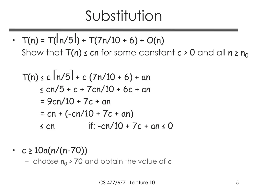 substitution