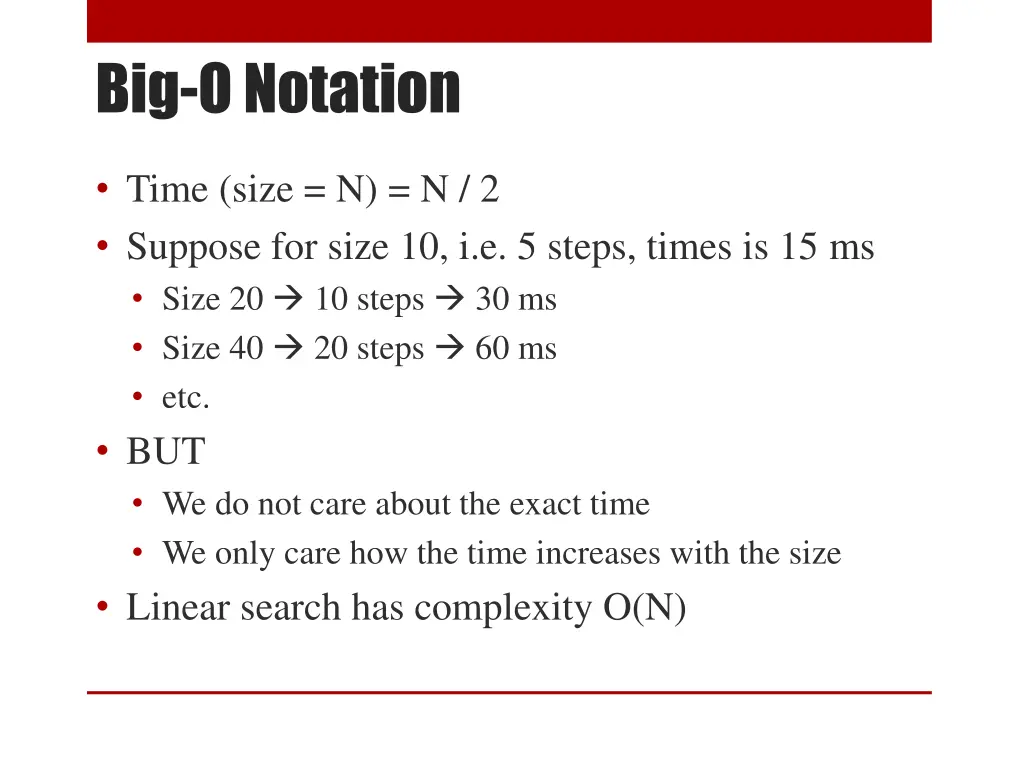 big o notation