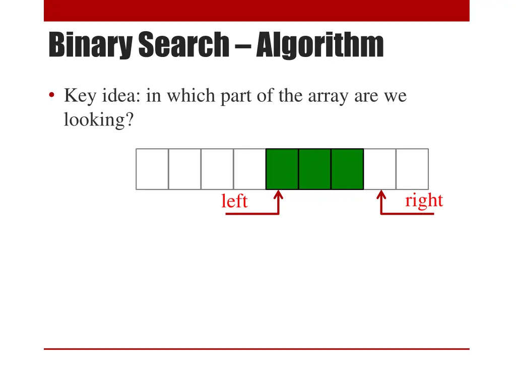 binary search algorithm