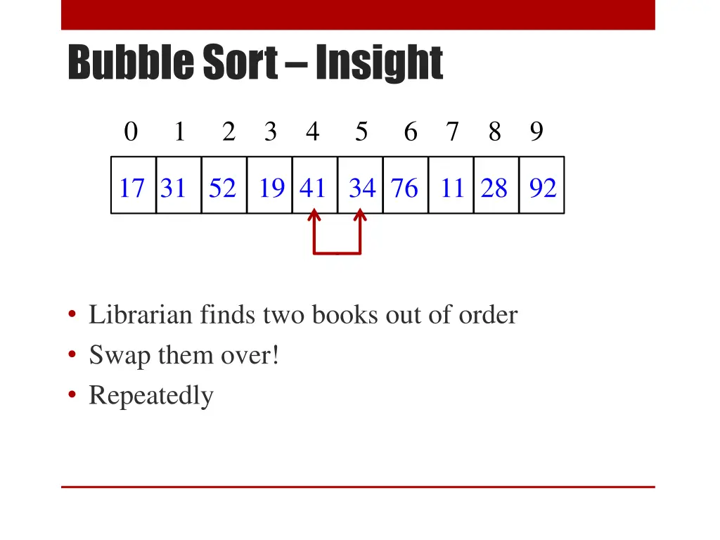 bubble sort insight
