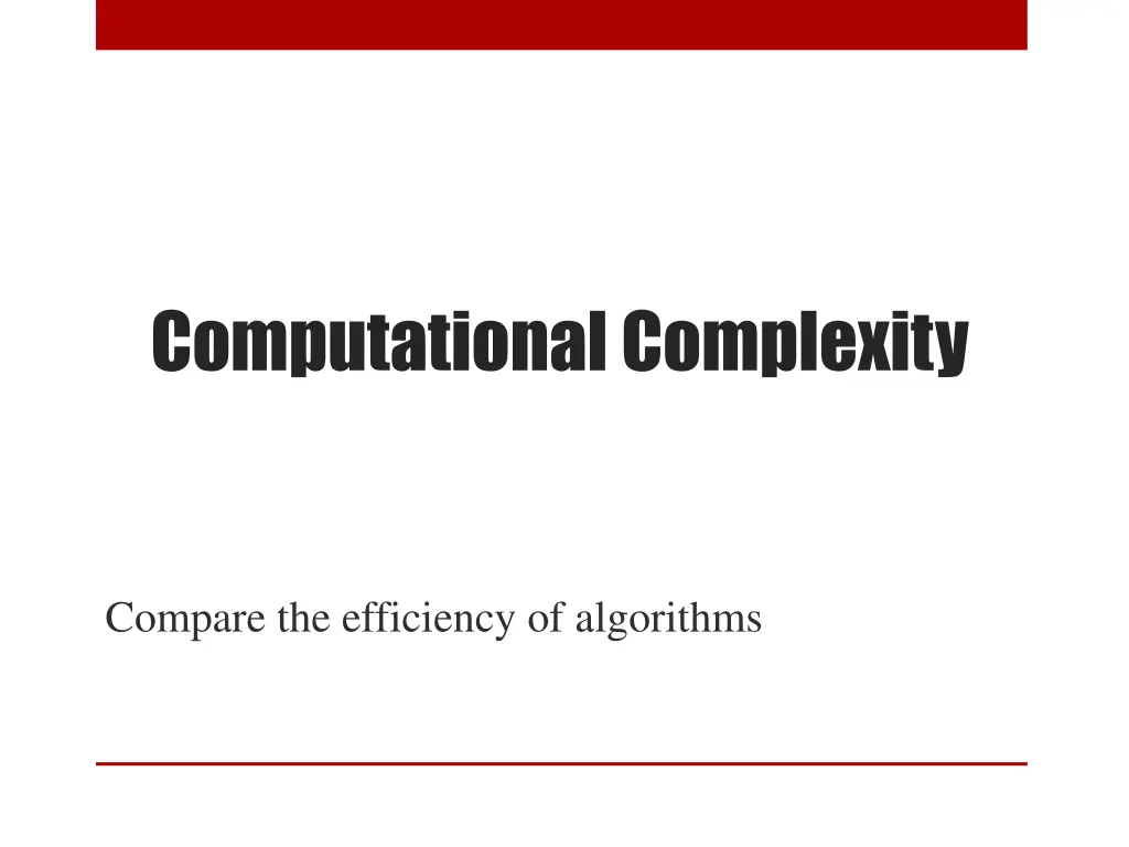 computational complexity