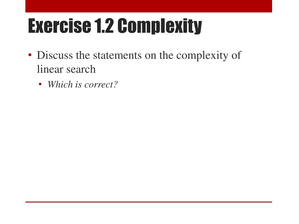 exercise 1 2 complexity