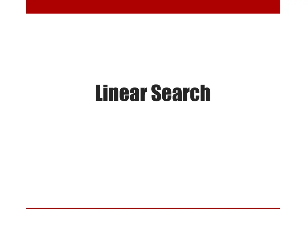 linear search