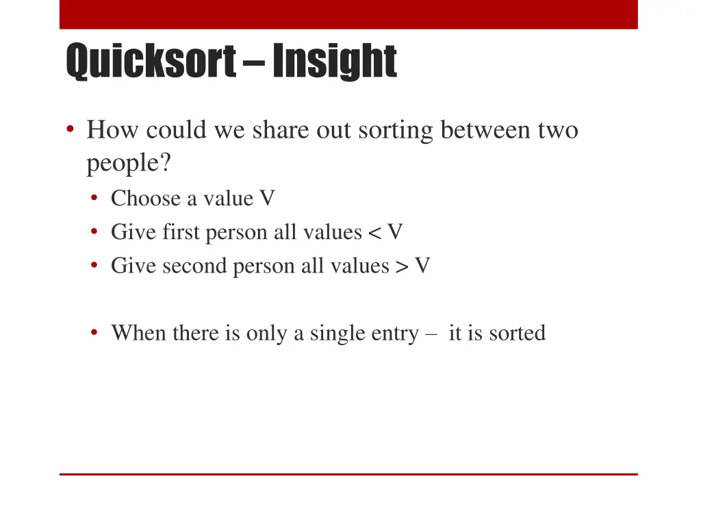 quicksort insight