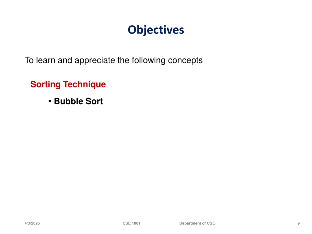 objectives 1