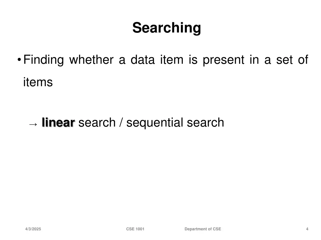 searching