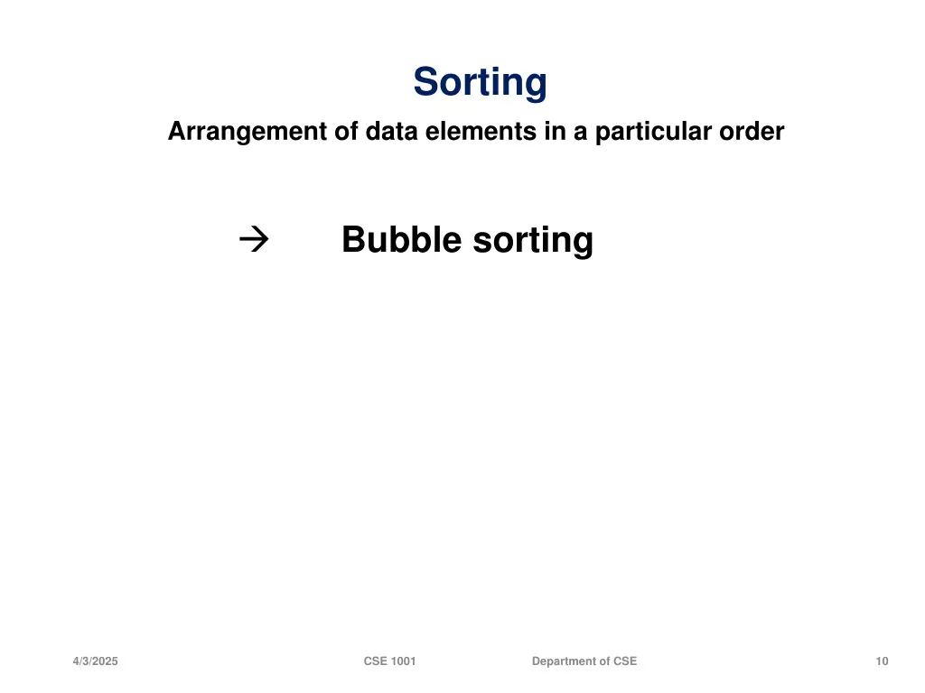 sorting