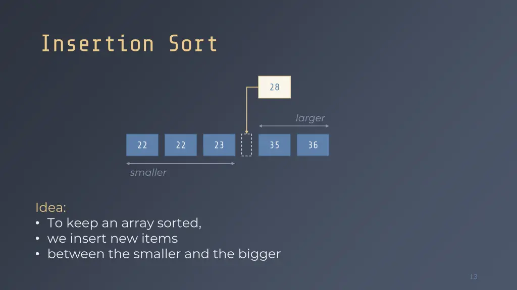 insertion sort