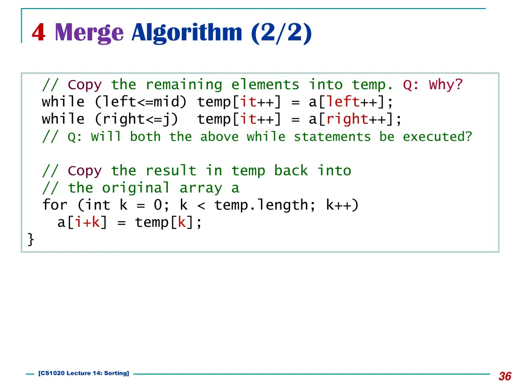 4 merge algorithm 2 2