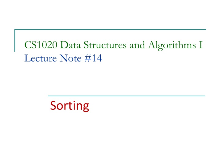 cs1020 data structures and algorithms i lecture