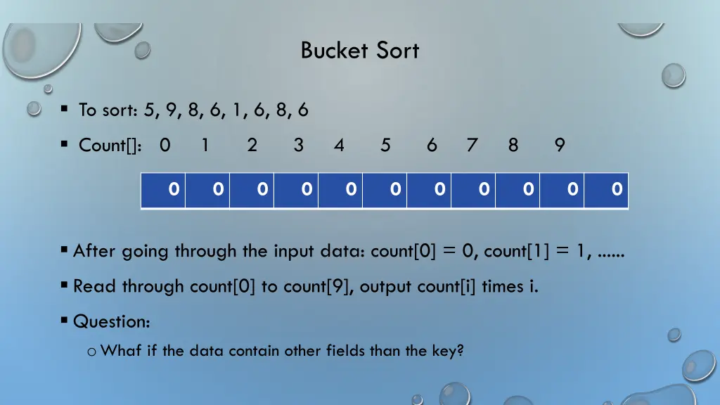bucket sort 1