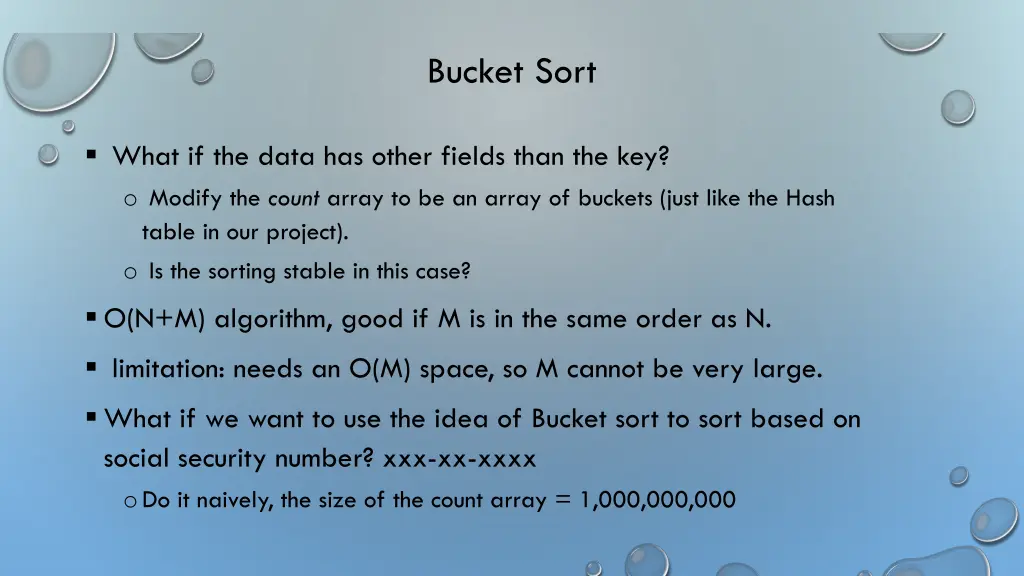 bucket sort 2