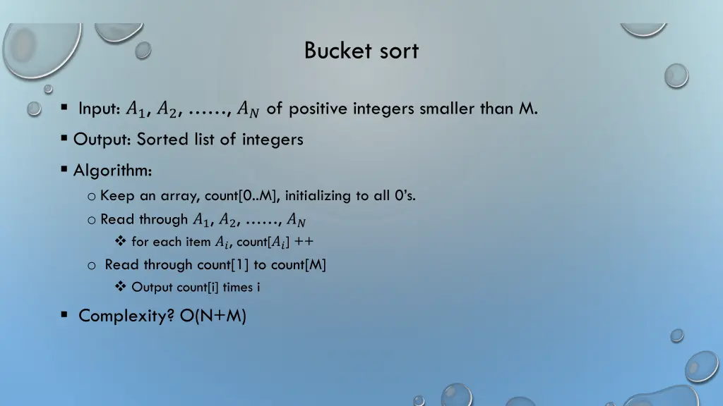 bucket sort