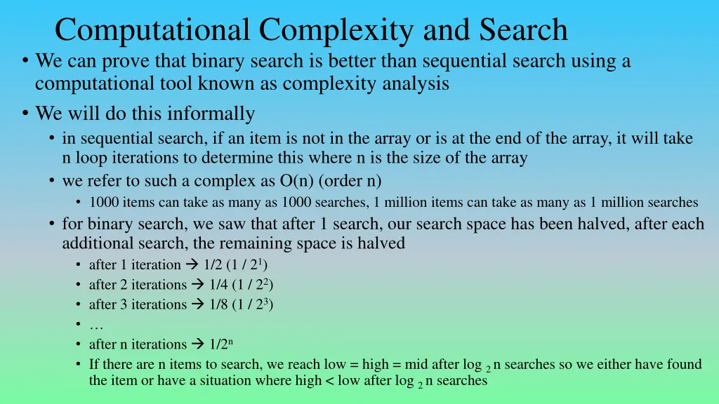 computational complexity and search we can prove