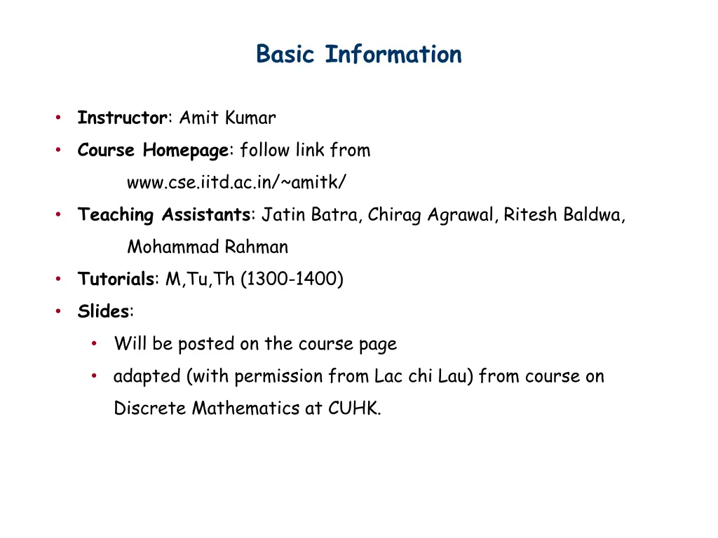 basic information