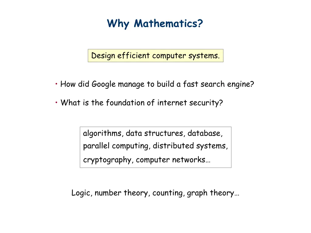 why mathematics