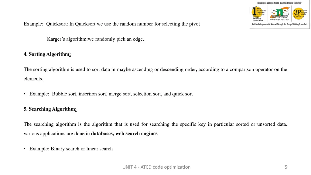 example quicksort in quicksort we use the random