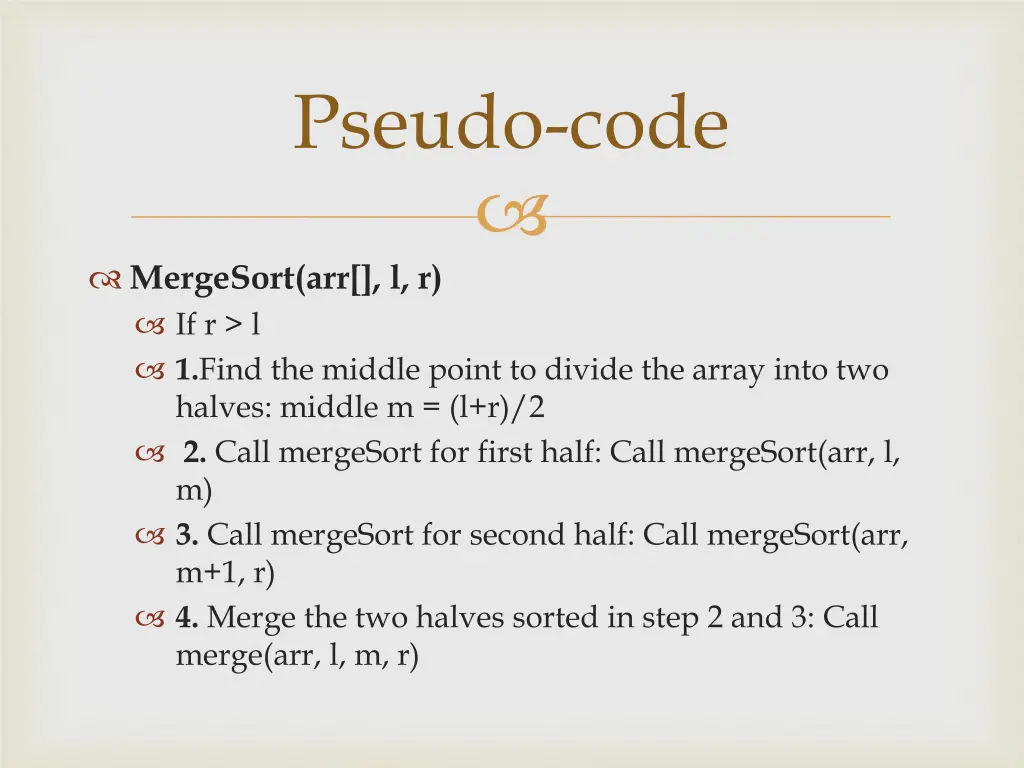 pseudo code