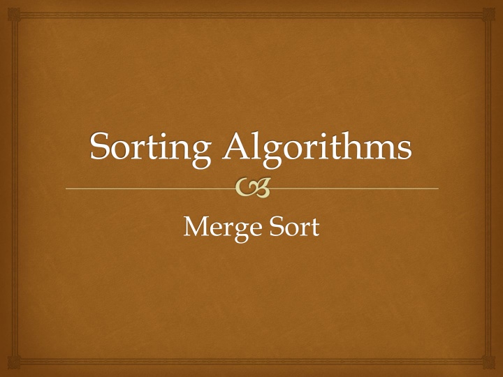 sorting algorithms
