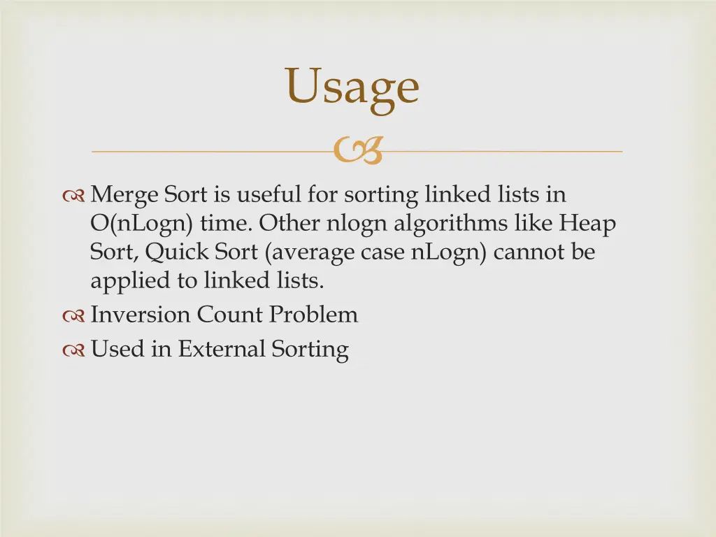 usage