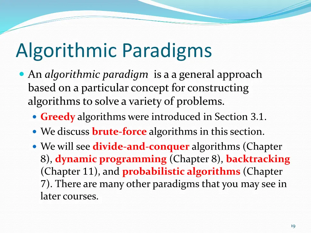 algorithmic paradigms