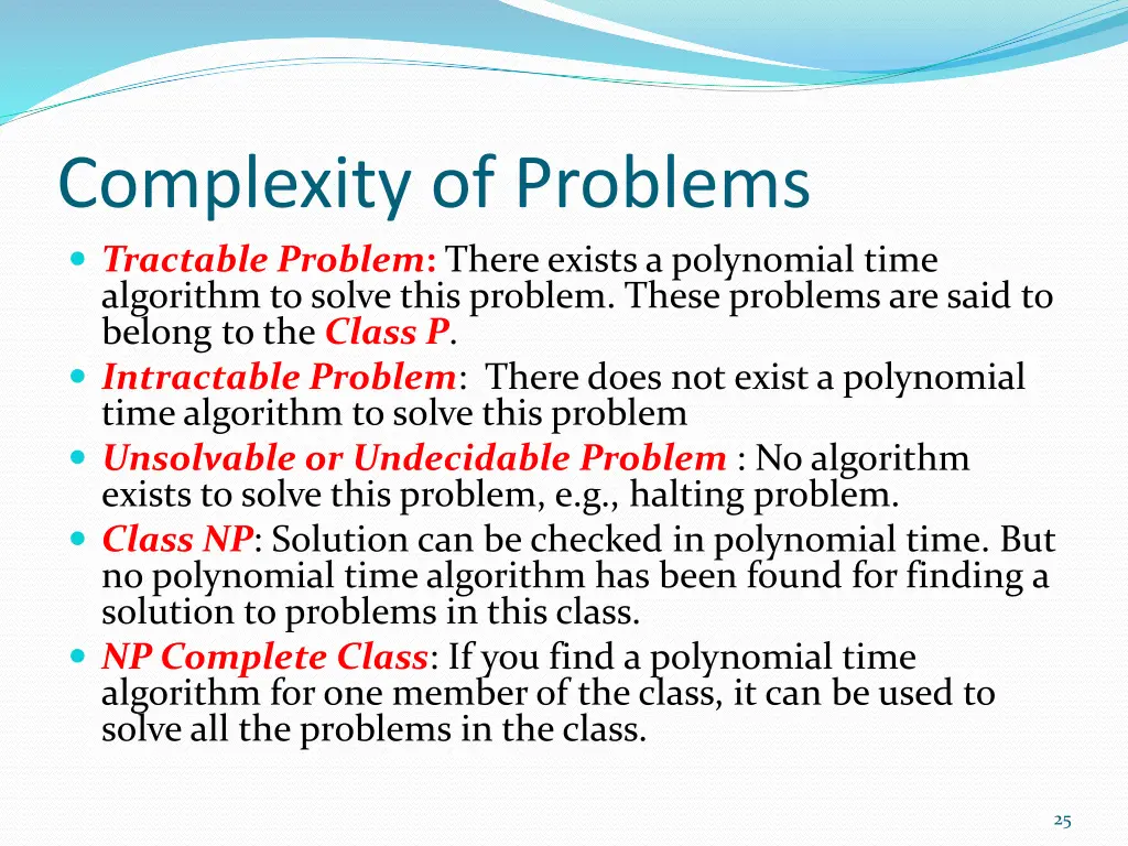 complexity of problems tractable problem there