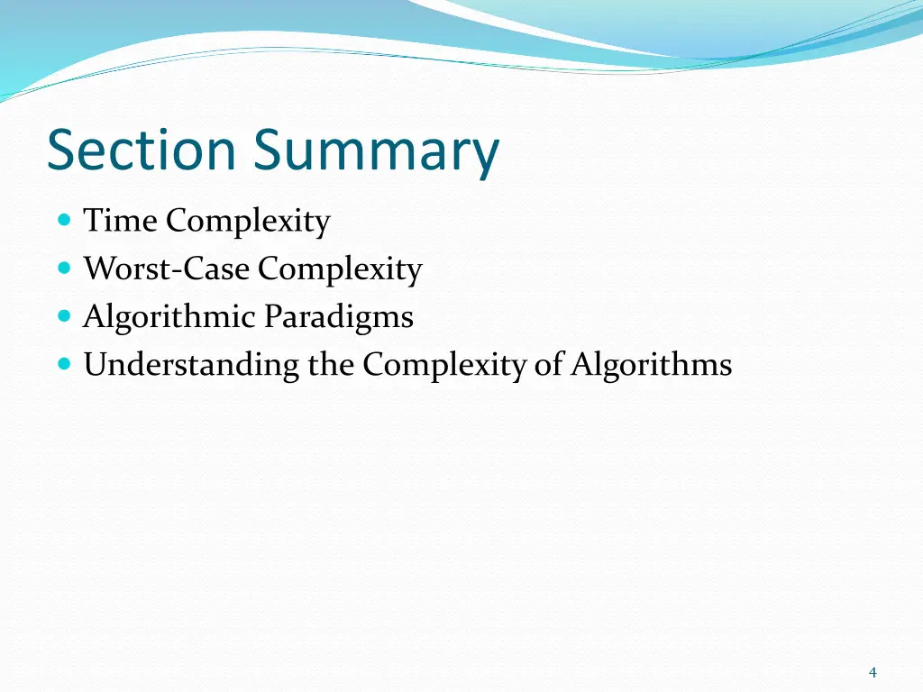 section summary