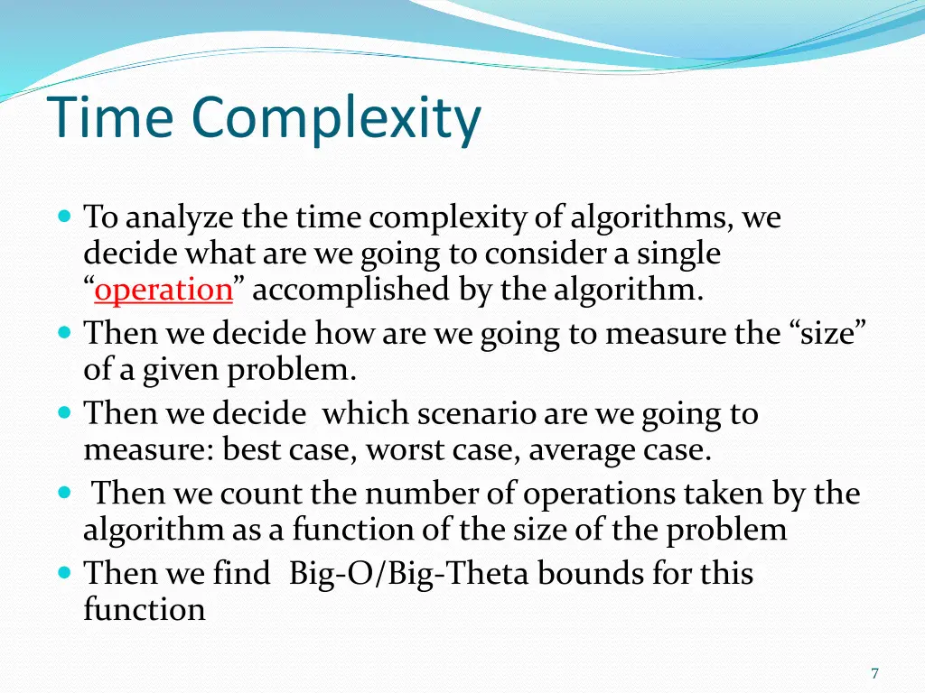 time complexity
