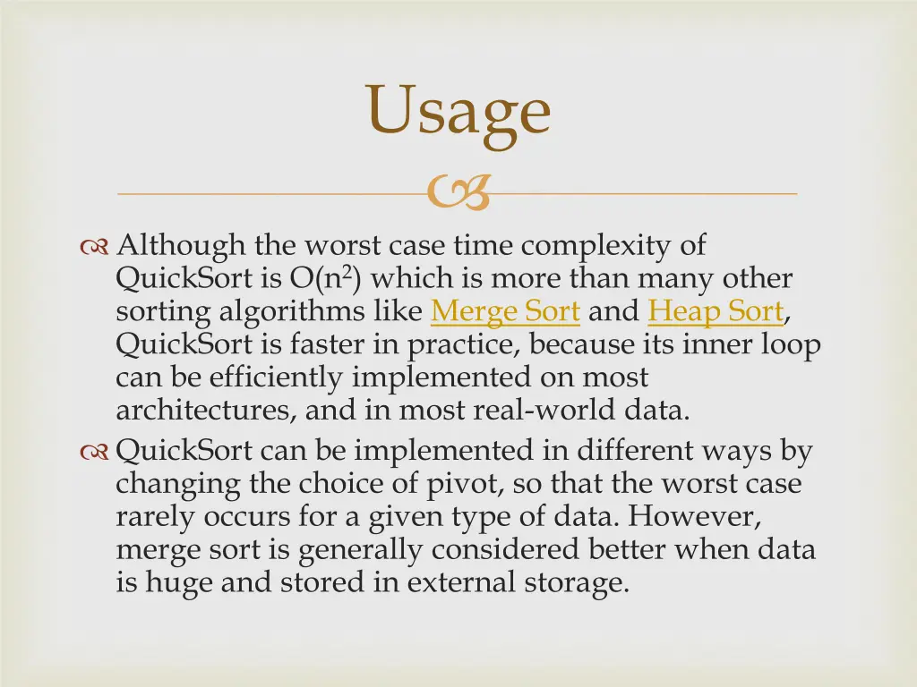 usage