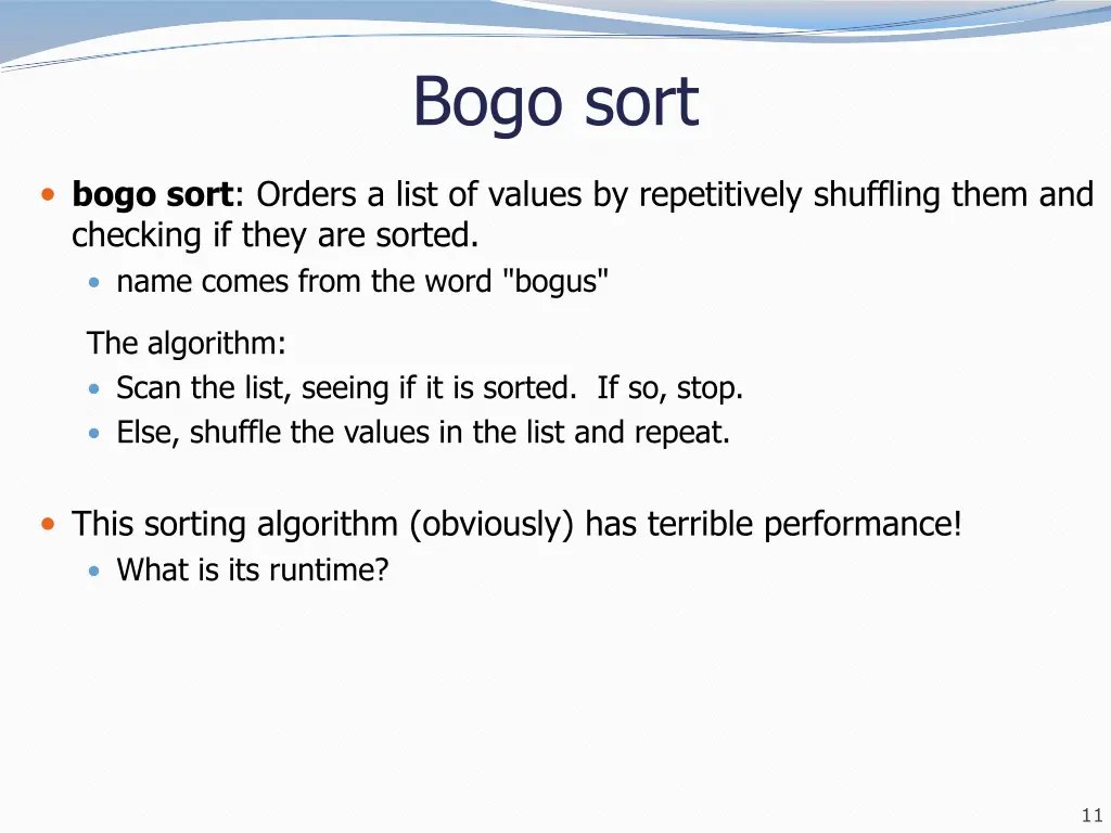 bogo sort