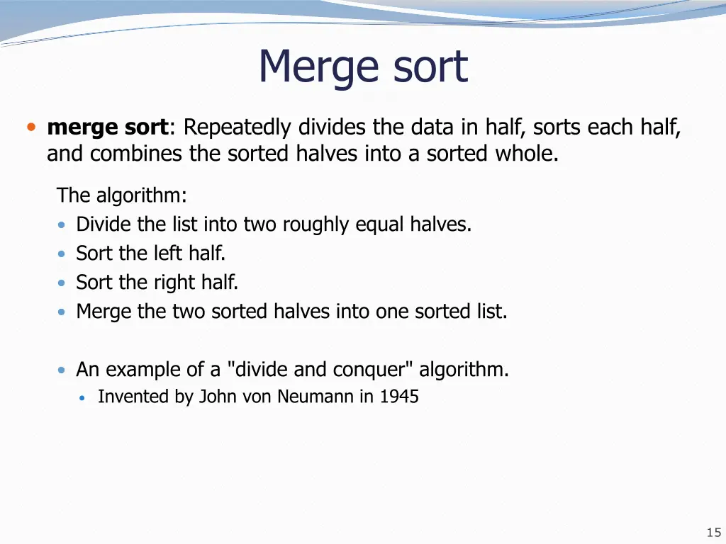 merge sort