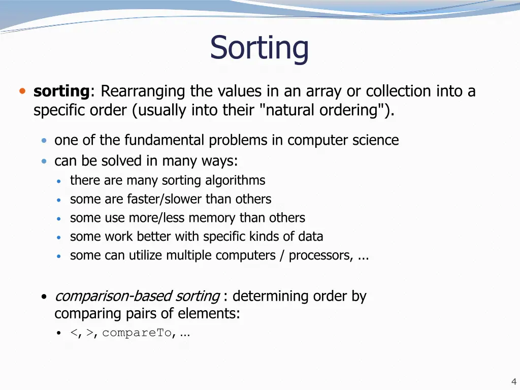 sorting