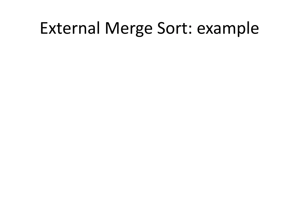 external merge sort example 1