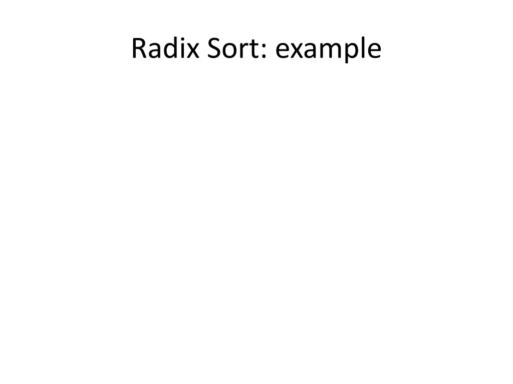 radix sort example