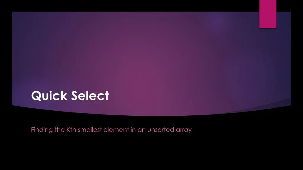 quick select