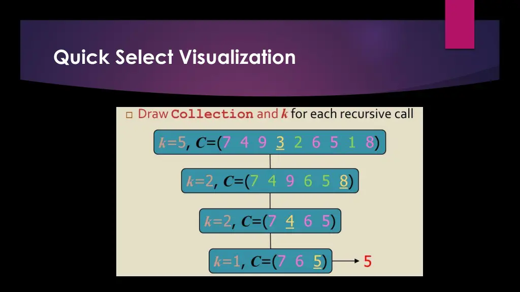 quick select visualization