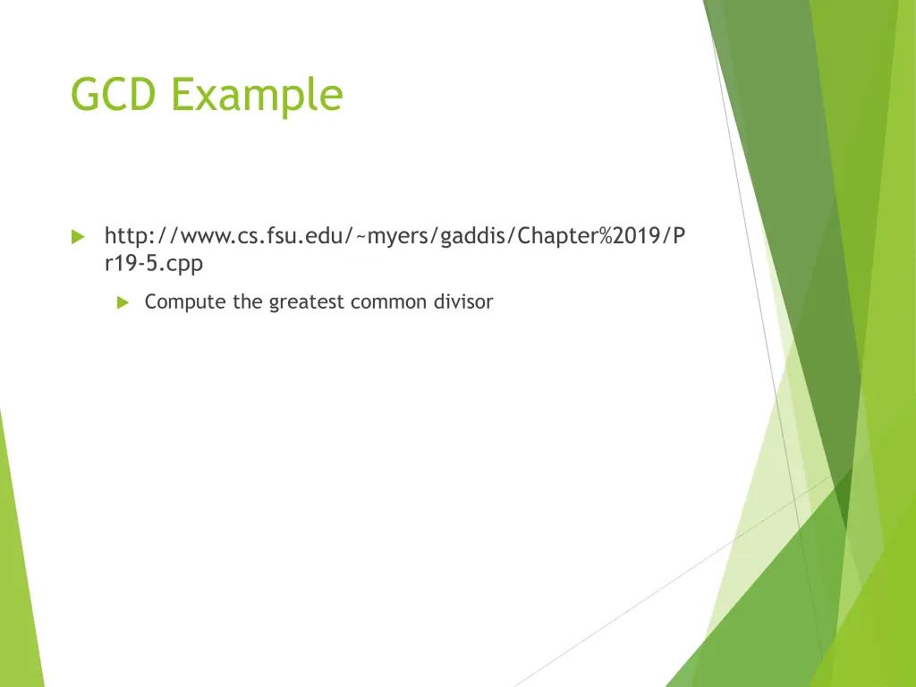 gcd example