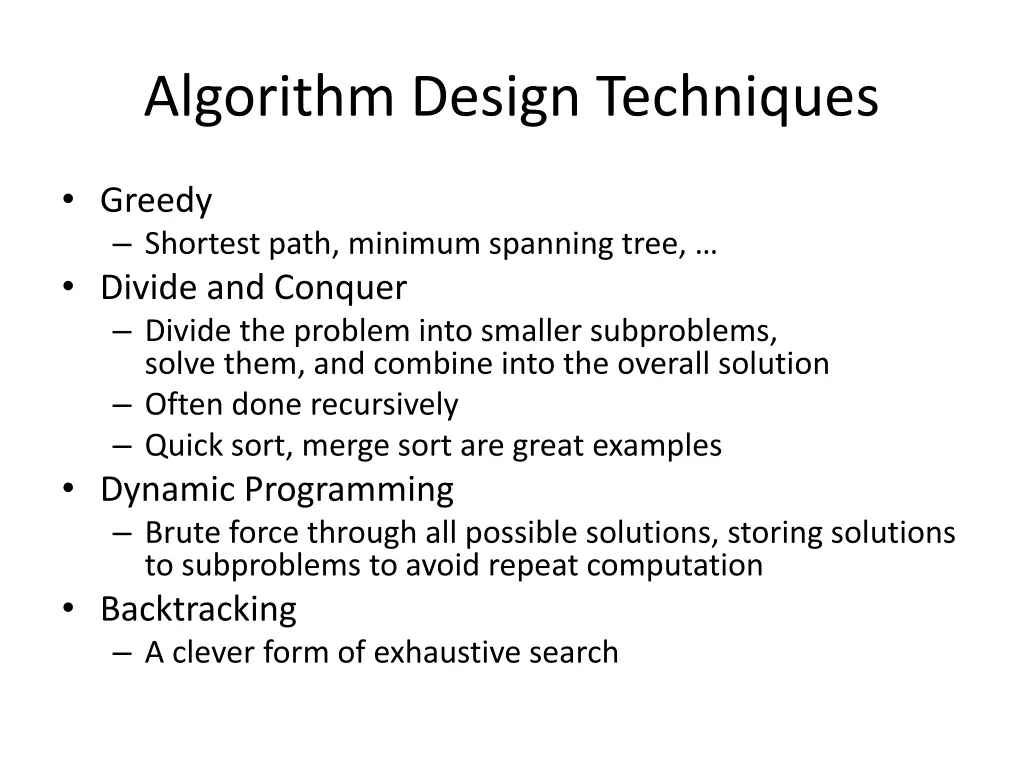 algorithm design techniques