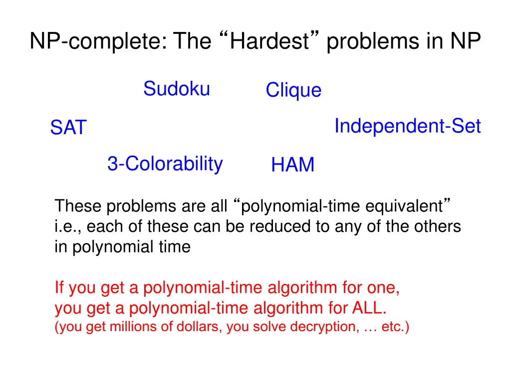 np complete the hardest problems in np