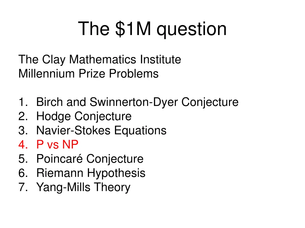 the 1m question