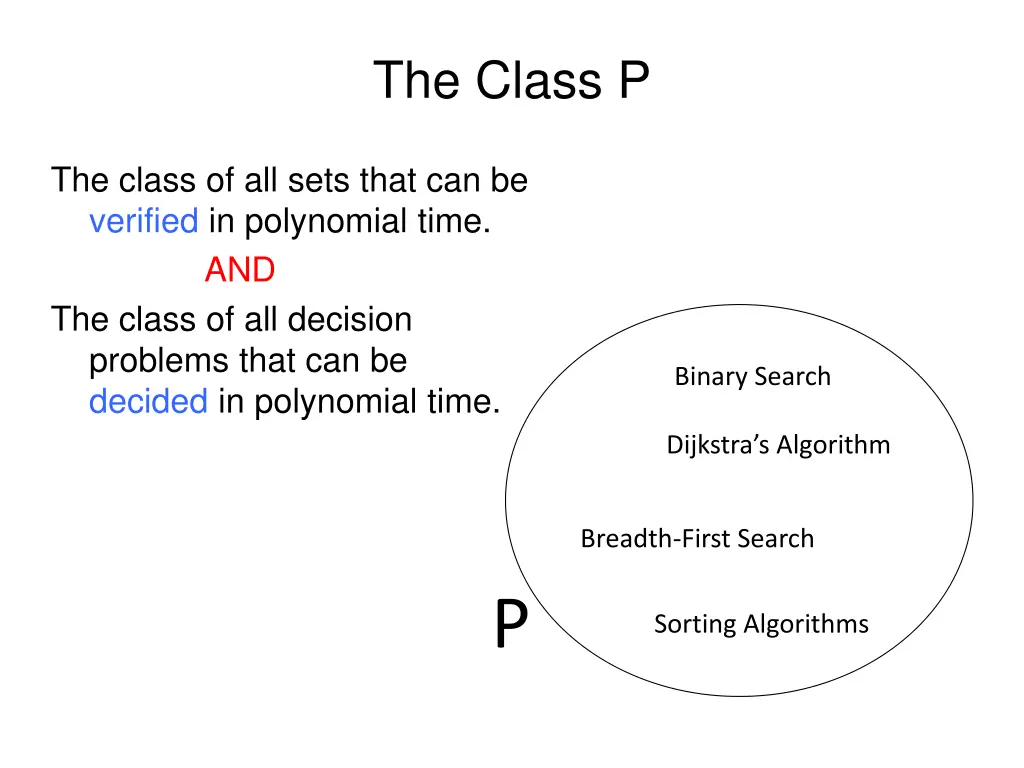the class p