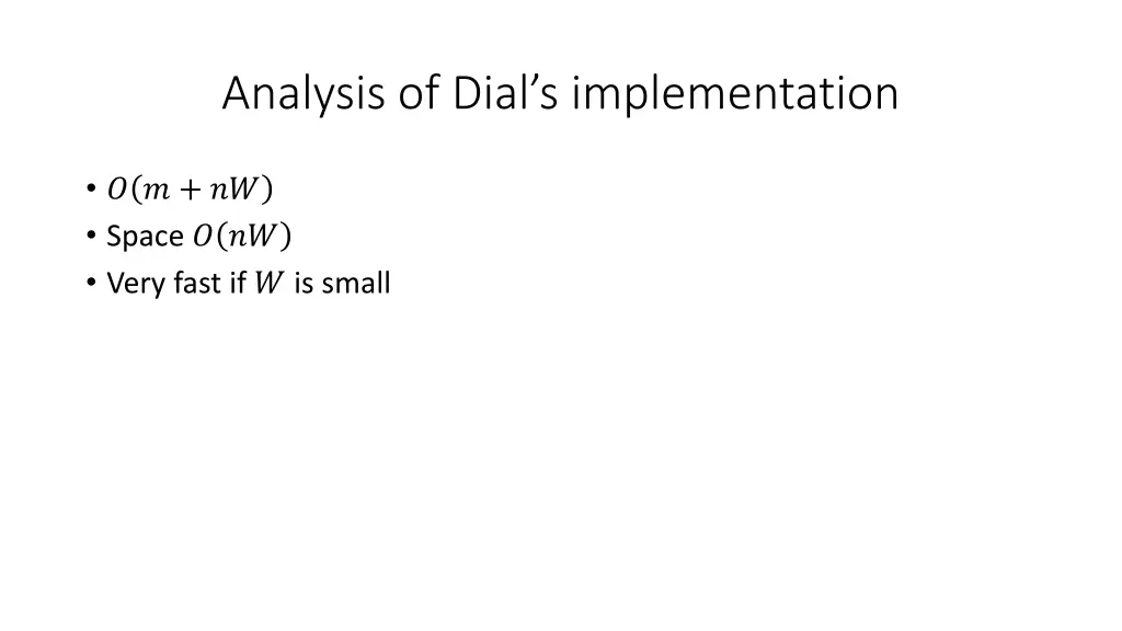 analysis of dial s implementation