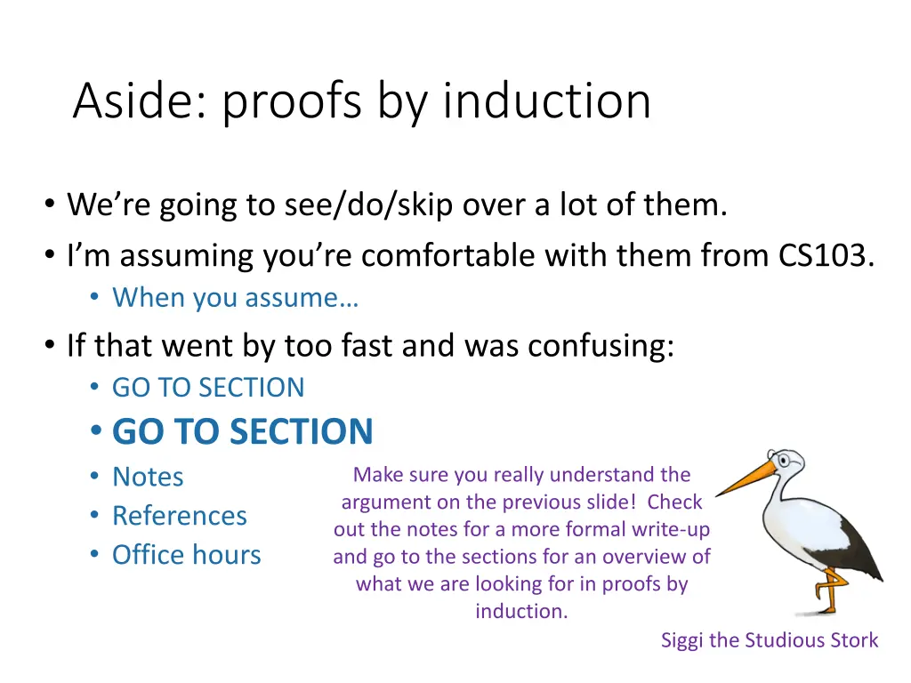aside proofs by induction