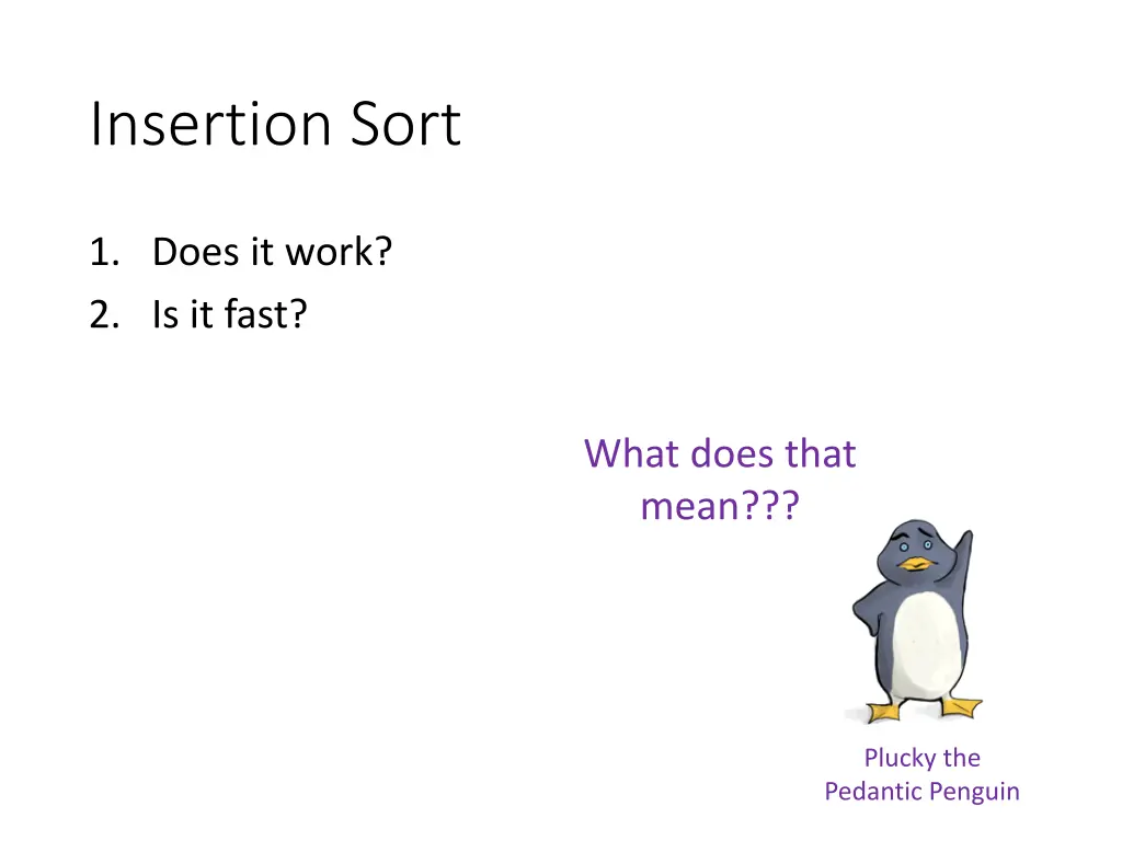insertion sort