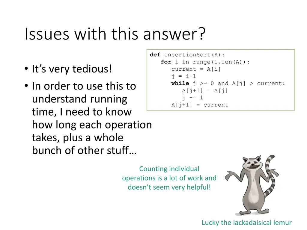 issues with this answer 1